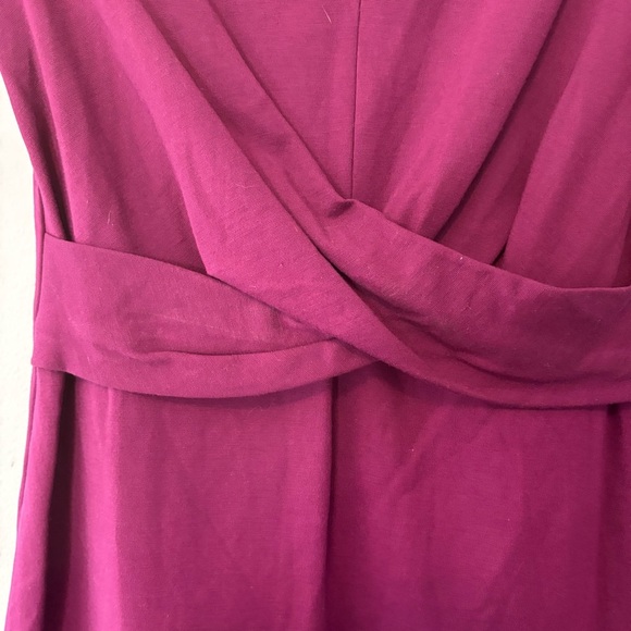 Lark & Ro Women’s 8 Half Sleeve Twist Front A-Line Dress Magenta - Picture 4 of 10